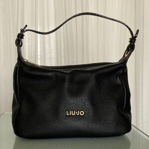 Liu Jo Black Shoulder/accessory Bag with Gold Accents side pouch inside!